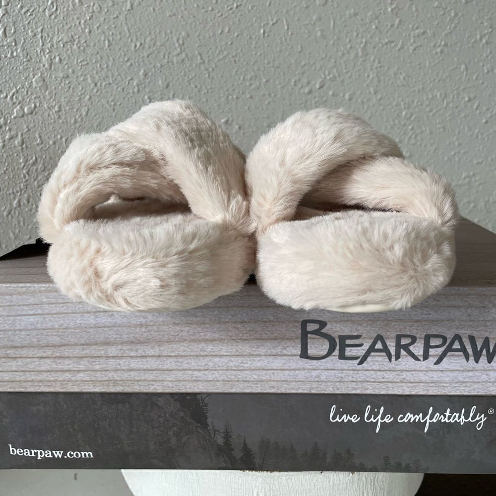 NIB BearPaw Brielle Faux Fur Slippers Size S (5-6) - Picture 6 of 10